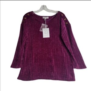 Carolyn Taylor Womens Chenille Sweater Soft Flowy Cozy New